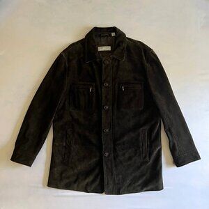 Joeseph Abboud Brown Suede Genuine Leather Heavyweight Jacket